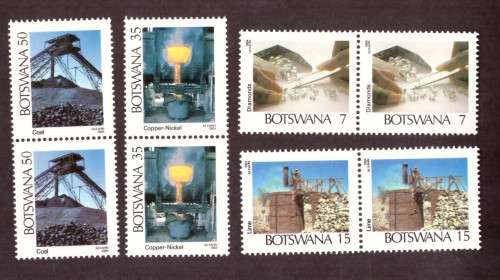 Botswana .1984 Mining Indastry SG 554-557 Pairs Set MNH
