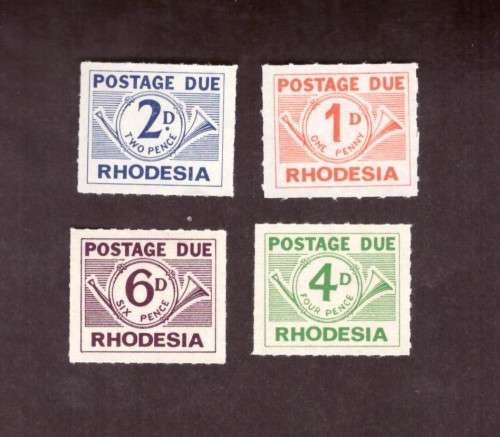 Rhodesia 1965 postage due. full set MNH.