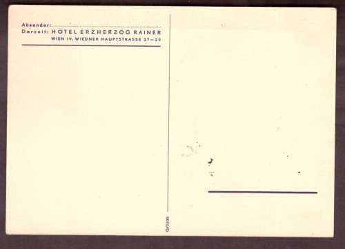 Germany. Post cart from Hotel Herzog in Wien. 29-3-1942 is Wehrmacht Day.6pf.stamp.