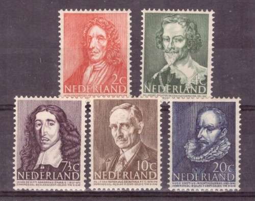 Nethderland  Scott #. B175- B179 issue 1947 MNH.