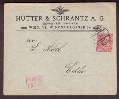 Austria . Nice Covers 1909 and ??   from Wien to Lippstadt and Koln. Germany.
