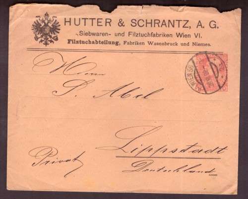 Austria . Nice Covers 1909 and ??   from Wien to Lippstadt and Koln. Germany.