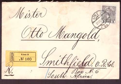 Austria . Nice Registred Cover 1911 from  Linz to  Smithfield S.A.