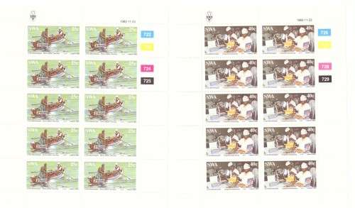 South West Africa1983 issue .Lobster mini sheets
