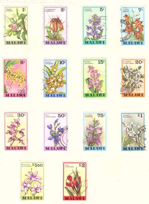 Malawi Scott #327-340 . Not complet set to K2 Used