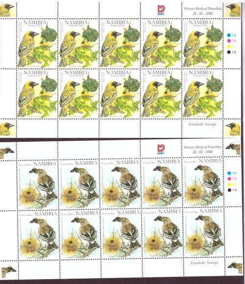 2008 NAMIBIA . Scott # 1143-1147. MNH 5 Sheets