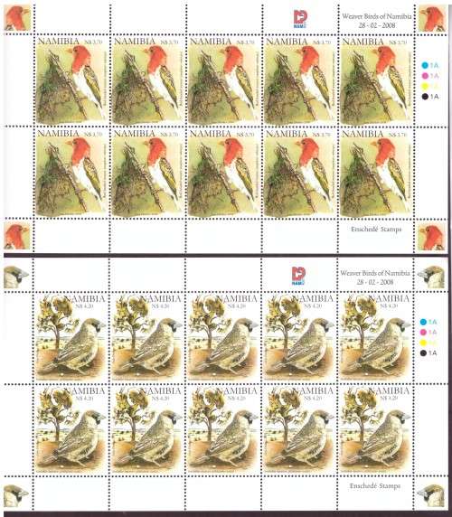 2008 NAMIBIA . Scott # 1143-1147. MNH 5 Sheets