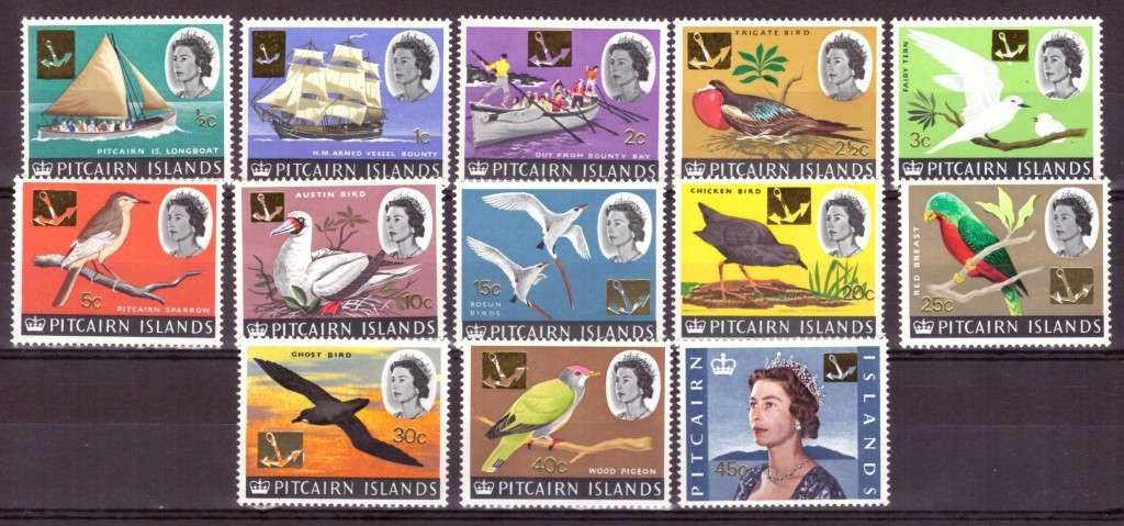 Pitcairn Islands.  1967 in cents . Scott #72-84. MNH