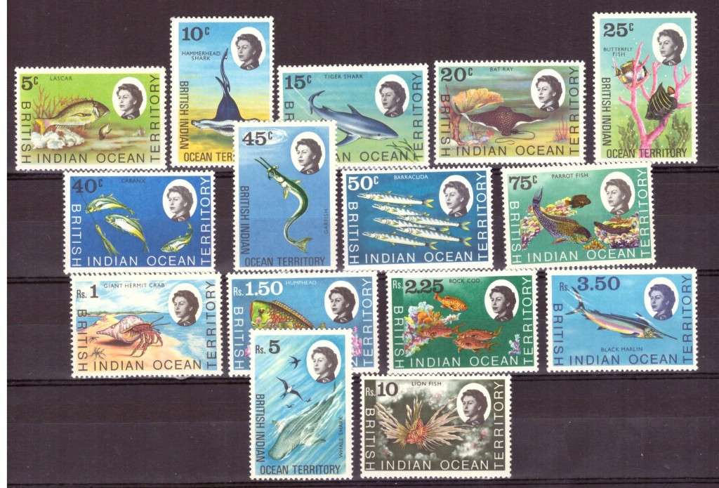 British Indien Ocean Territory Full set  MNH  1968. Scott#16-33