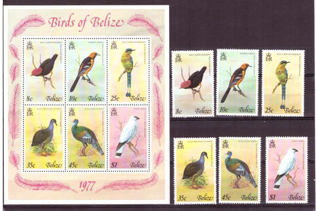 Belize. 1977 issue Scott #387-392  a. MNH.