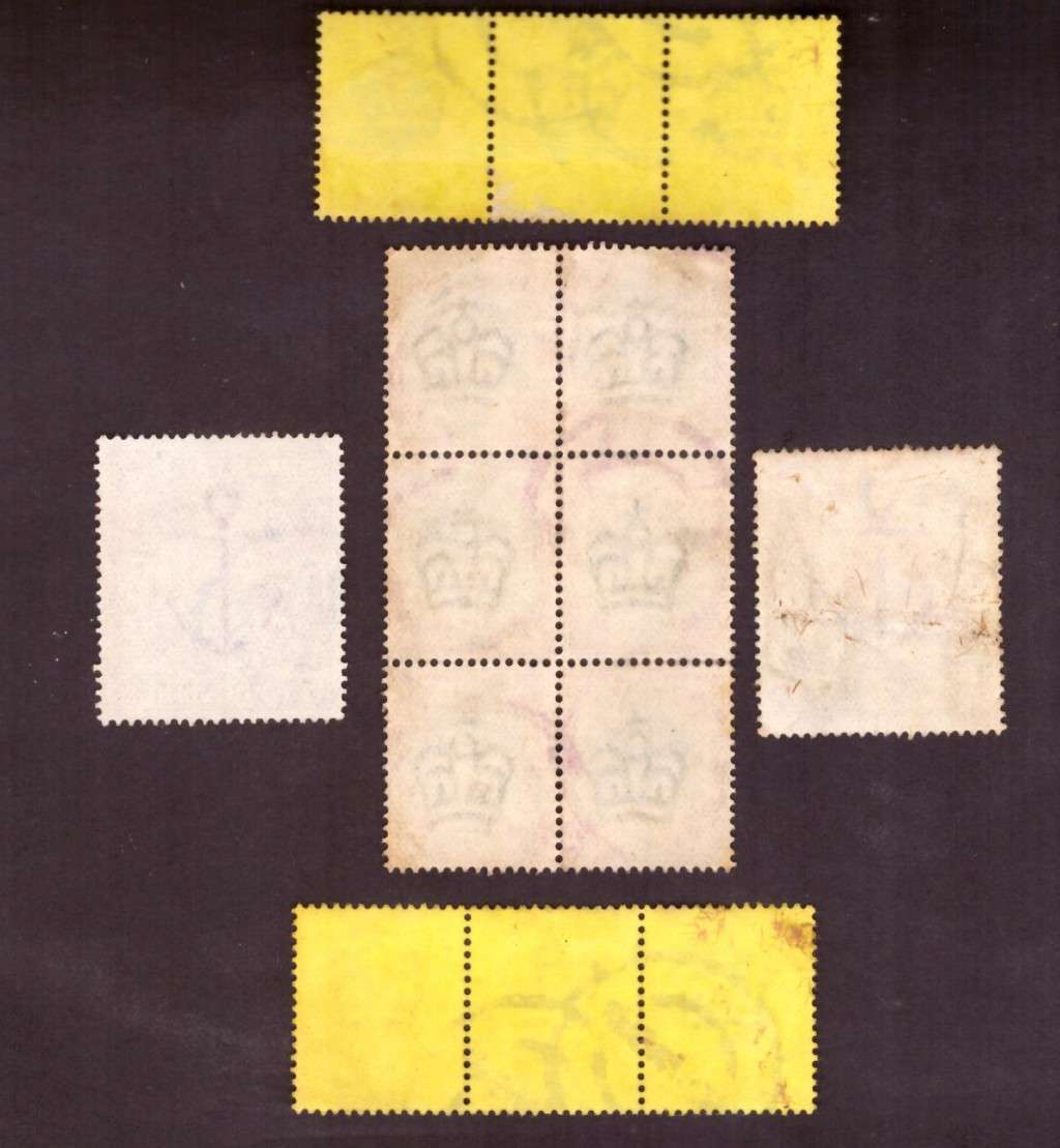 GB  1902  Edward VII. Blocks 3d - 1/ -2/6  5/ used.