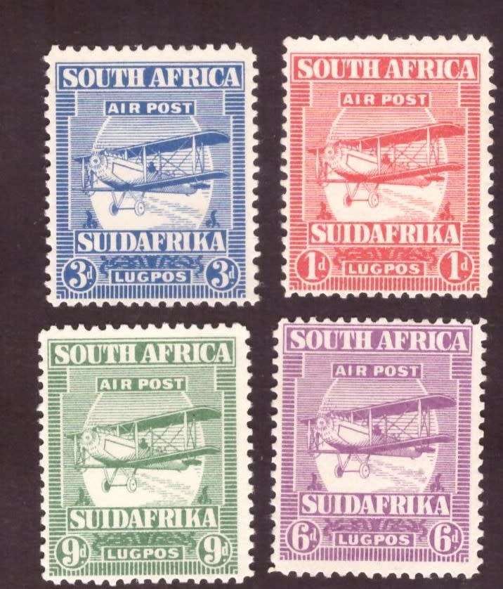 1925 UNIONof South Africa.Air mail stamps. SACC#25-28.MNH.
