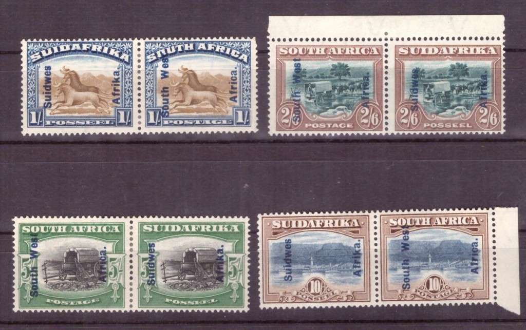 1926 -27 SWA  [ NAMIBIA ] London Pictorials  oveprinted . SACC#77-78-79-80 MH