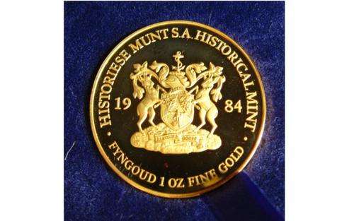 1 oz gold Van Riebeeck Pond Medallion