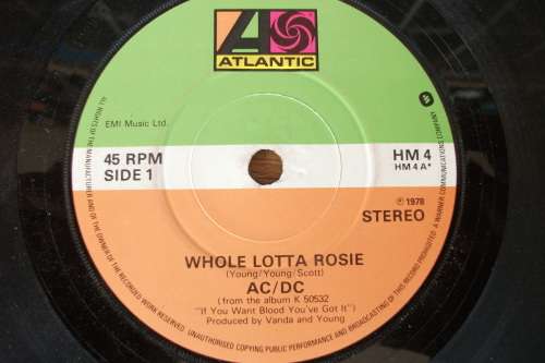 AC/DC - Whole Lotta Rosie [7"LP] (1978)