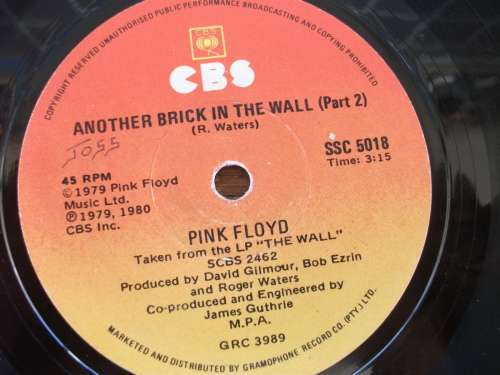 Pink Floyd - Another Brick In The Wall (Part 2) [7" LP] (1979)