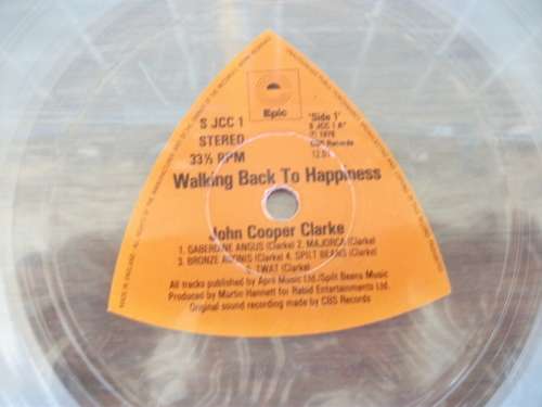 John Cooper Clarke - Walking Back To Happiness (10" clear vinyl) [1979]