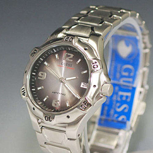 100% AUTHENTIC GUESS MENS WATERPRO STEEL WATCH G66404G / NEW WITH TAGS