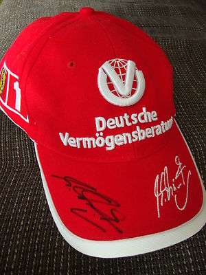M. SCHUMACHER signed DVAG - FERRARI F1 DAYS - SIGNATURE PEAK SPONSORCAP