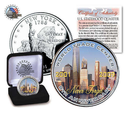 *8th Anniversary * World Trade Center 9/11 U.S. MINT New York State Quarter
