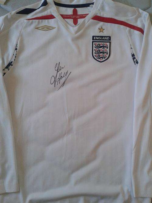 Glenn Hoddle Hand Signed England L/Sleeve Shirt + C.O.A.