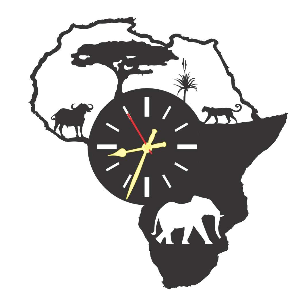 Africa Vinyl LP Wall Clock