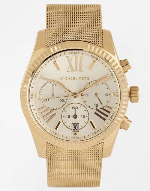 MICHAEL KORS MK5938 LEXINGTON GOLD CHRONOGRAPH **STUNNING**