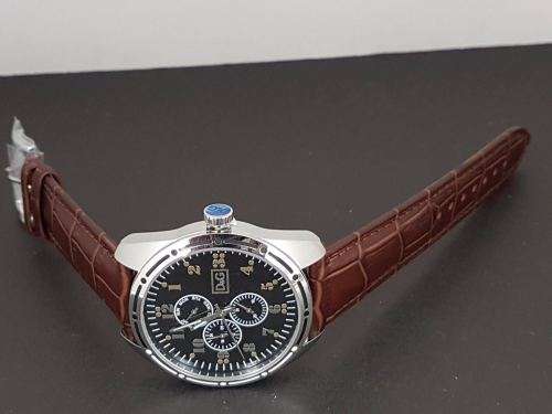 D&G Dolce & Gabbana Multifunction watch with brown strap
