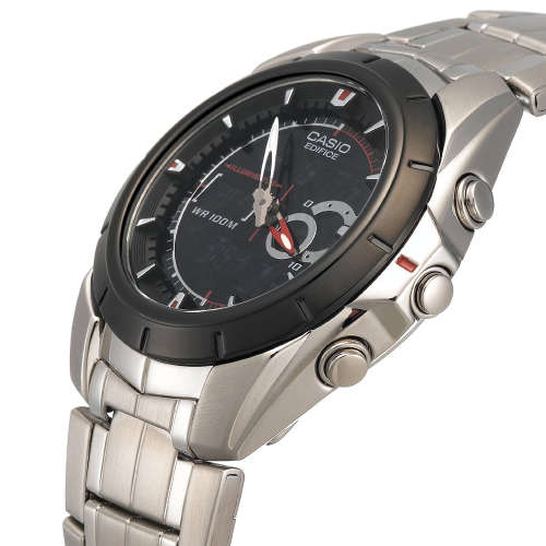 CASIO EDIFICE EFA -119BK-1A ANALOGUE DIGITAL WORLD TIME WATCH