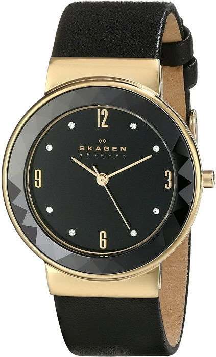 SKAGEN LEONORA MATTE BLACK DIAL KADIES WATCH