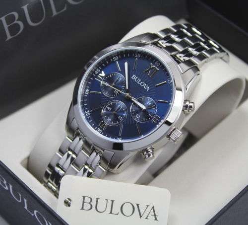 BULOVA MEN'S CHRONOGRAPH WATCH 96A174- IN BOX WITH PAPERS***LUXURY***