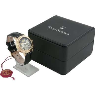 Krug Baumen  Ladies Principle 8 Diamond GP Watch Black Leather Strap  -Stunning Great Looking Watch