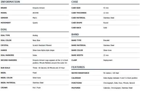 Emporio Armani Men's AR2448 Chronograph **Authentic Great looking Watch**