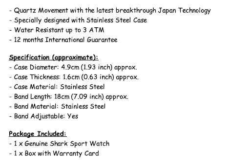 SHARK SH190 QUARTZ CHRONOGRAPH WATCH