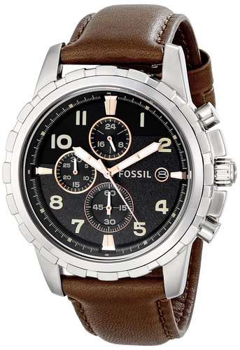FOSSIL MENS DEAN FS4828 AUTHENTIC CHRONOGRAPH WATCH - IN STOCK WITH FOSSIL TIN AND MANUAL/WARRANTY