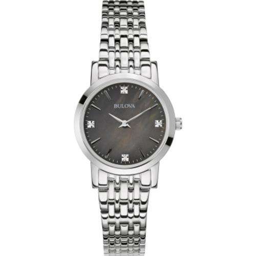 BULOVA LADIES WATCH 96S148 WITH 4 HAND SET DIAMONDS ***LUXURY***