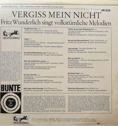 Fritz Wunderlich - Record