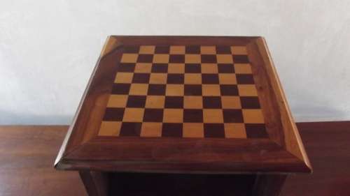 Little bedside table with chessboard