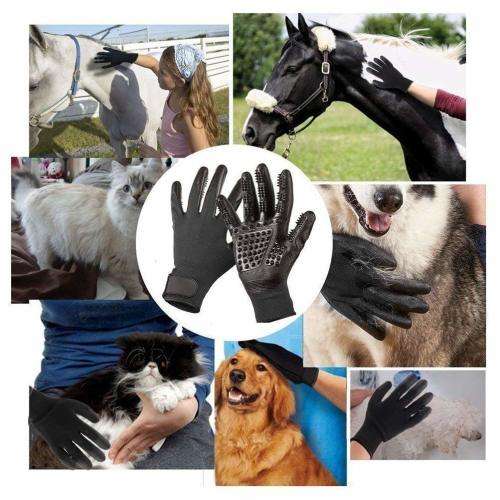 Pet Grooming Glove - Gentle De-shedding Glove