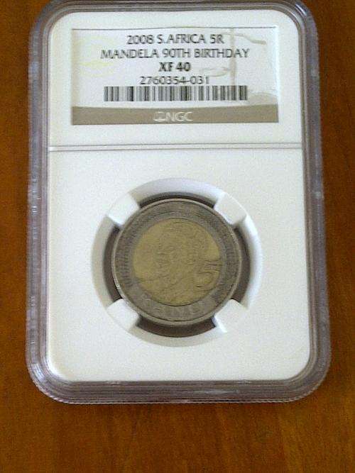 XF40 2008 MANDELA R5 THE 1 AND ONLY COIN XF40 !!! COMPLETE YOU COLLECTION