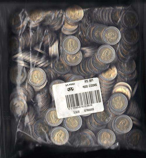 ***SEALED BAG***400 x Nelson Mandela 2008, 90th Birthday R5 coins*UNtouched, UNused, Stunning Coins*