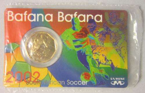 ***B/UNC 2002 50c Bafana Bafana - 10th Anniversary Celebration Coin***