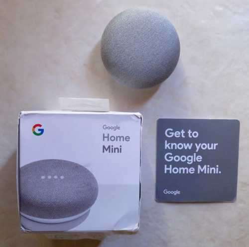 Google Home Mini  Smart speaker responds to your voice to search Google plus voice control of smart