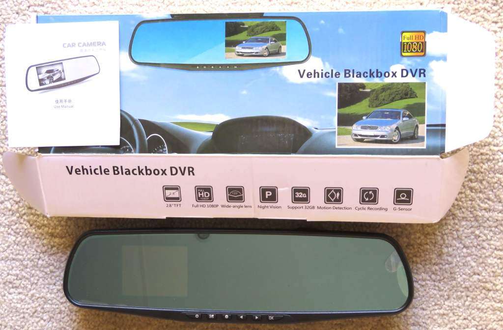 VEHICLE DASHCAM  (ADD-ON REAR-VIEW MIRROR)
