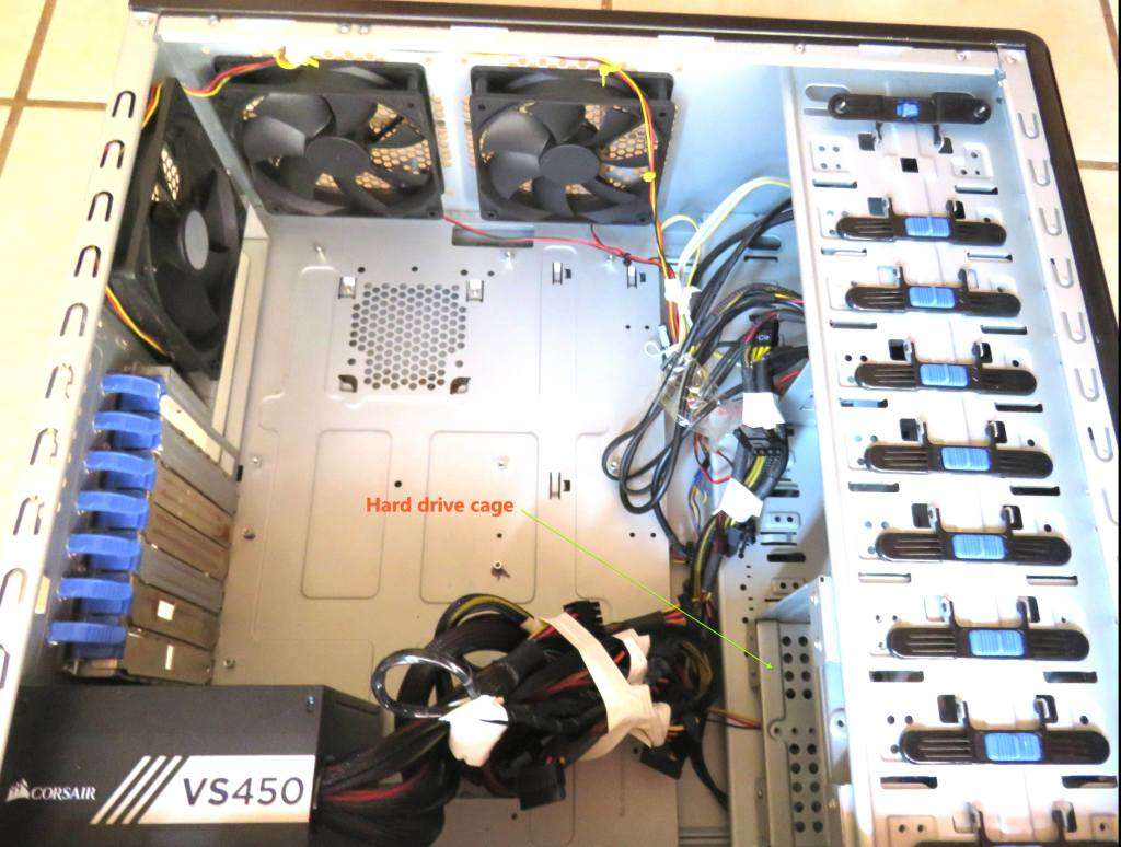 COOLERMASTER CENTURION MIDI TOWER, BLACK PC GAMING CASE WITH POWER SUPPLY.