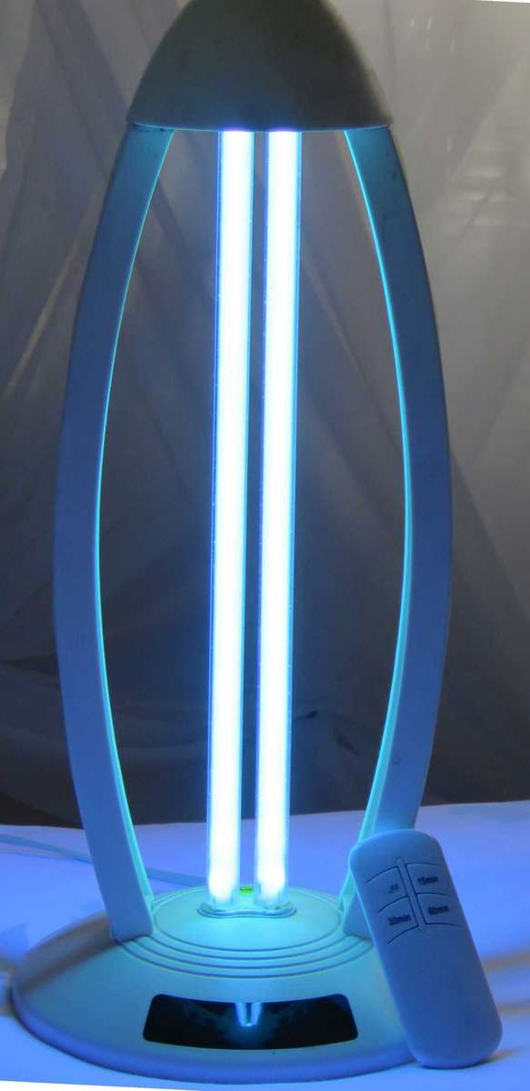 Stylish Ultraviolet Table Lamp Sanitizer with Remote Control.