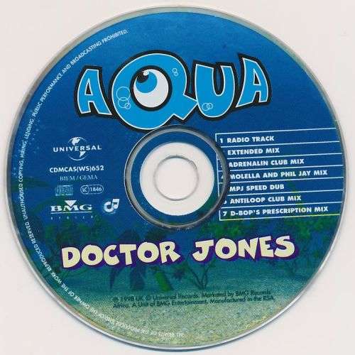 Aqua - Doctor Jones CD Single - CDMCAS(WS)652