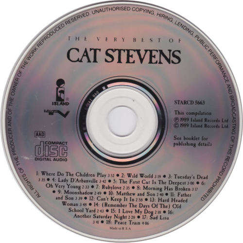 Cat Stevens - The Very Best Of Cat Stevens CD - STARCD5663