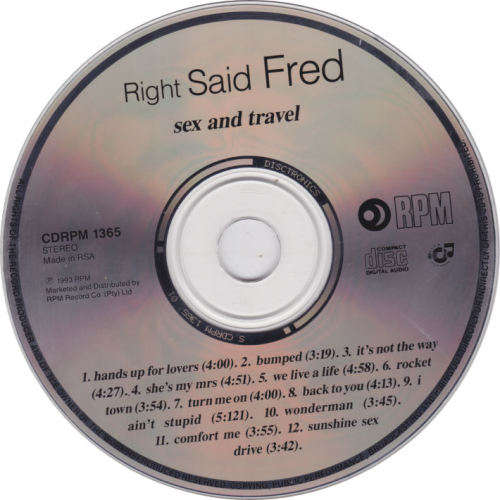Right Said Fred - Sex And Travel CD - CDRPM1365