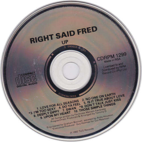 Right Said Fred - Up CD - CDRPM1299